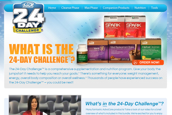AdvoCare 24day Challenge Microsite